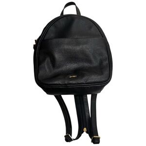 Paul Costelloe Black Leather Mini Backpack – Pebbled Leather